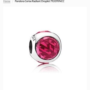 Pandora cerise radiant droplet